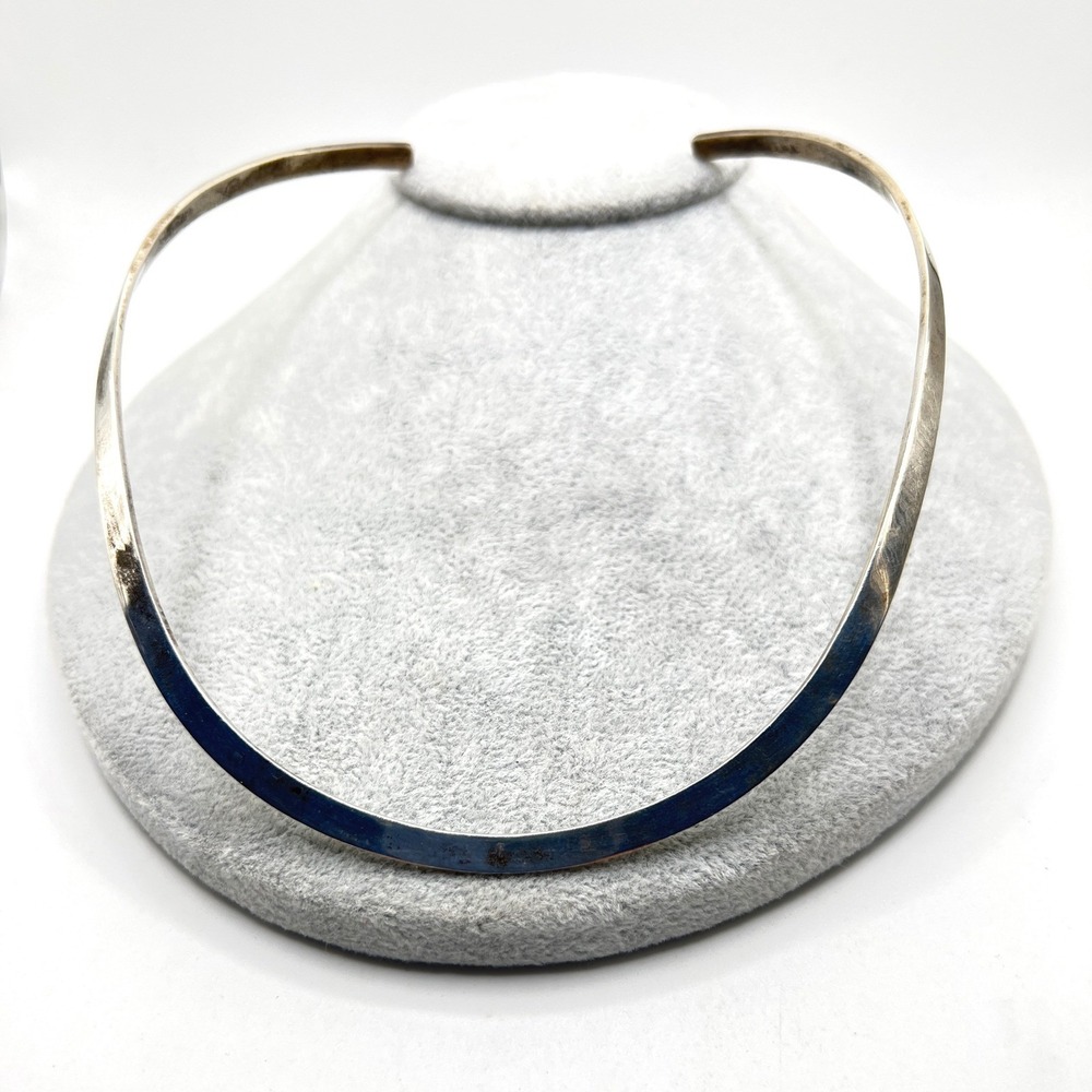 Vintage Taxco Mexico Sterling Silver Torque Collar Necklace 30g Marked 925 TA-86 - Picture 2 of 7